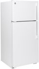 GE® 28" 15.6 Cu. Ft. ENERGY STAR® White Left Swing Top Freezer Refrigerator-4