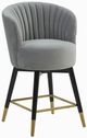 TOV Furniture by Inspire Me! Home Decor Grey Velvet Liana Swivel Stool-3