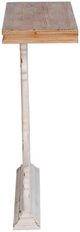 A & B Home Light Brown Console Table with White Base -1