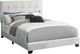 Monarch Specialties Inc. Light Grey Boucle Upholstered Full Bed-0