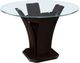 Mazin Furniture Daisy Glass Top Counter Height Dining Table with Espresso Base-1