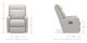La-Z-Boy® Finley Pewter Leather Power Wall Recliner with Headrest and Lumbar-5