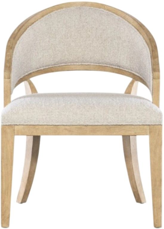 Hooker® Furniture Retreat Dune/Neo Cream Barrel Back Dining Arm Chair-2