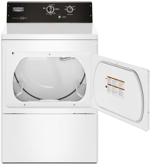 Maytag® Commercial 7.4 Cu. Ft. White Front Load Electric Dryer-1