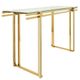 Sagebrook Home Glass Top Console Table with Gold Frame-0