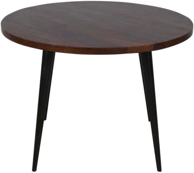 Jofran Inc. Prelude Walnut Round Dining Table with Black Base-2