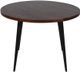 Jofran Inc. Prelude Walnut Round Dining Table with Black Base-2