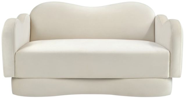 Meridian Furniture Bloom Cream Velvet Loveseat-1