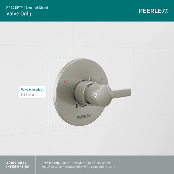 Peerless Precept® Brushed Nickel Valve Only Trim Kit-1