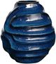 Uttermost® Helix Swirl Glossy Blue Glaze Indoor-Outdoor Ceramic Vase-3