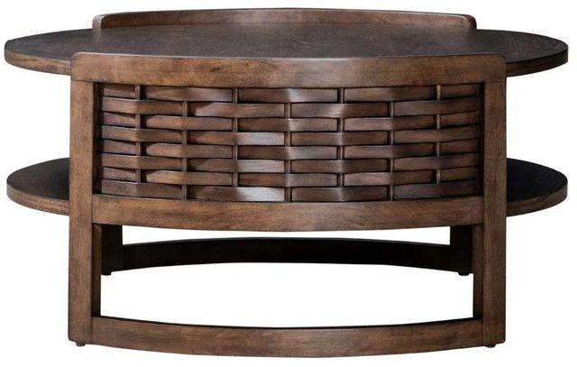 Liberty Furniture Warren Park Coffee Brown Cocktail Table-3