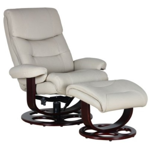 Barcalounger Thomasville Top Grain Leather Pedestal Recliner With
