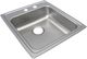 Elkay Lustertone® Classic Lustrous Satin 19-1/2" x 22" x 6-1/2" MR2-Hole Single Bowl Drop-In ADA Sink-0
