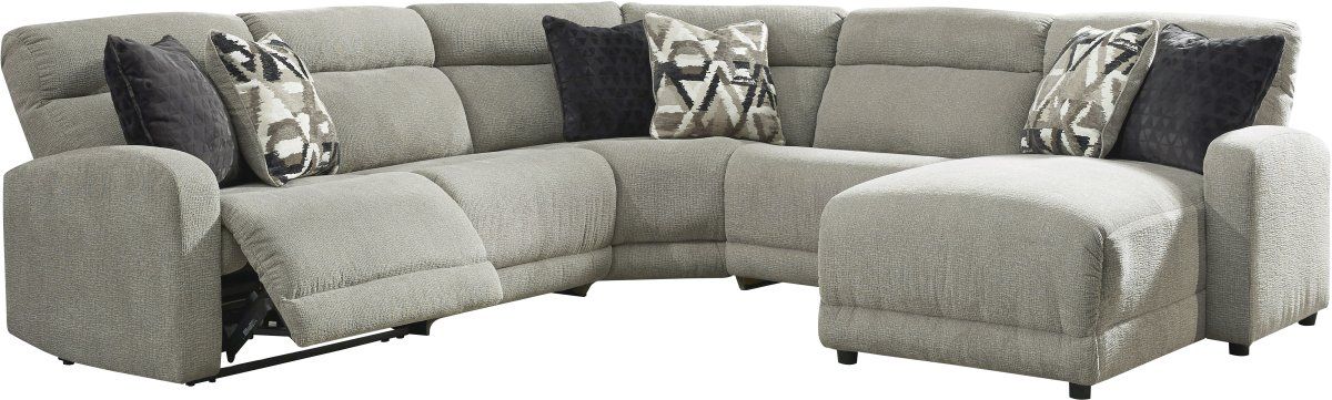 Signature Design by Ashley® Colleyville 5-Piece Stone U-Shape Power Reclining Sectional and Chaise