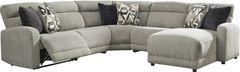 Signature Design by Ashley® Colleyville 5-Piece Stone U-Shape Power Reclining Sectional and Chaise