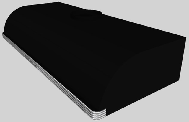Vent-A-Hood® 48" Black Retro Style Under Cabinet Range Hood-3