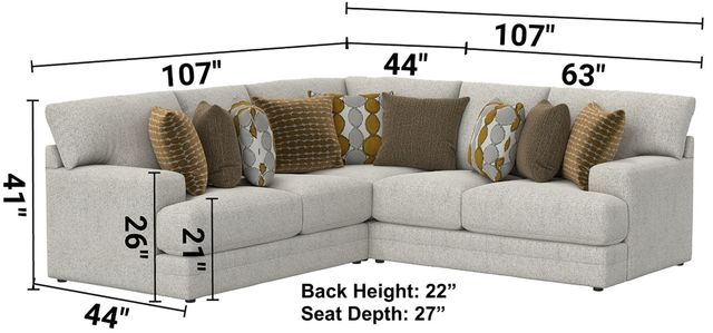 Jackson Furniture Tori 2-Piece Birch L-Shape Sectional -2