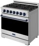 Thor Kitchen® Gordon Ramsay 36" Stainless Steel/Blue Freestanding Pro Style Gas Range-3