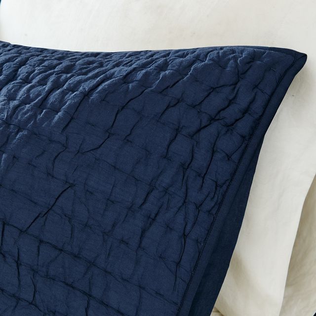 Olliix by Madison Park Signature Serene Blue King Cotton Hand Quilted Coverlet Set-3