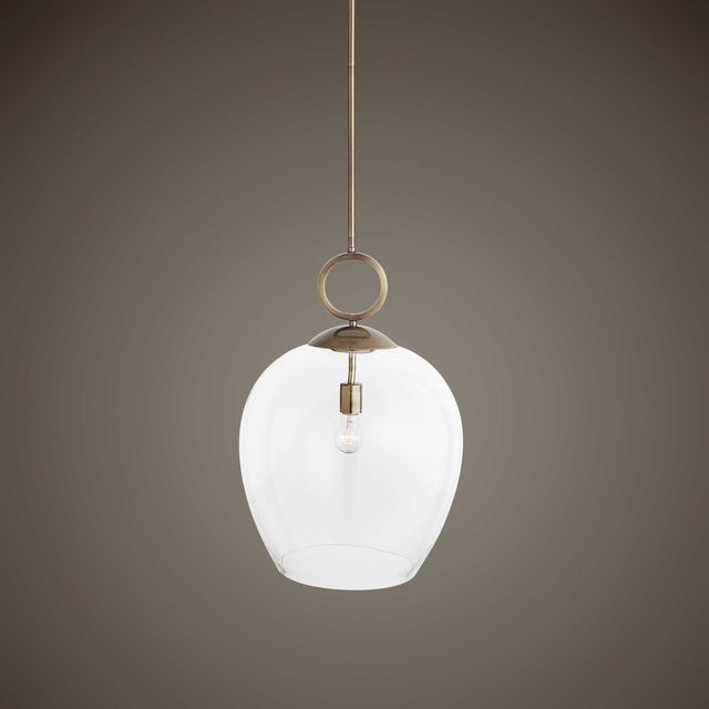 Uttermost® Calix Aged Brass 1-Light Pendant-1