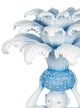 A & B Home Blue/White Monkey Lifting Palm Tree Candle Holder-1