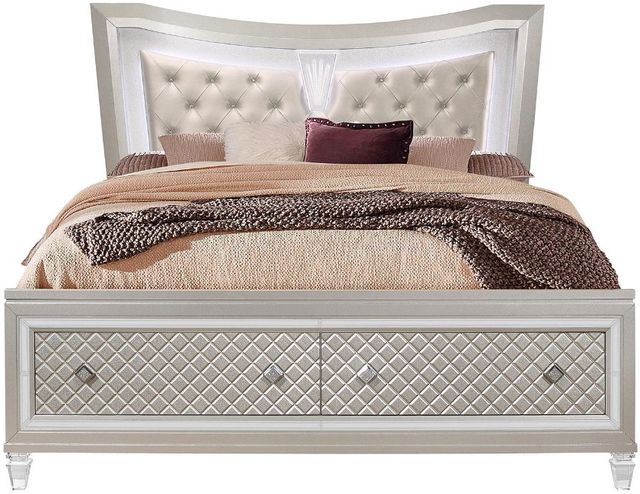 Global Furniture USA Paris 5-Piece Champagne Queen Bedroom Set-2