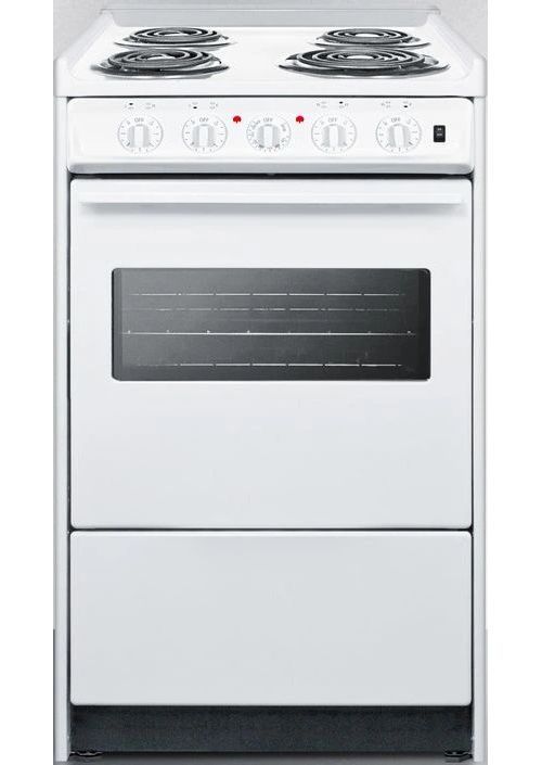 Summit® 20" White Slide-In Electric Range-2