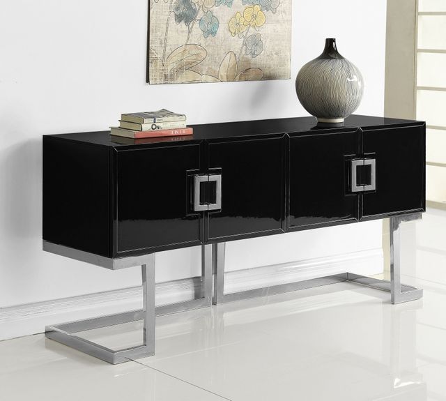 Meridian Furniture Beth Black/Chrome Buffet-2