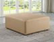Meridian Furniture Cube Tan Vegan Leather Ottoman-5