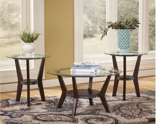Signature Design by Ashley® Fantell 3-Piece Dark Brown Occasional Table Set-1
