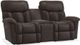 La-Z-Boy® Mateo Chocolate Leather Power Wall Reclining Loveseat with Console, Headrest, and Lumbar-0