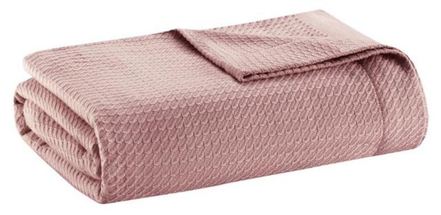 Olliix by Madison Park Egyptian Cotton Rose Twin Blanket-0