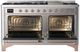 Ilve® Majestic III 60" Stainless Steel Pro Style Dual Fuel Liquid Propane Range with Solid Door and Copper Trim-1