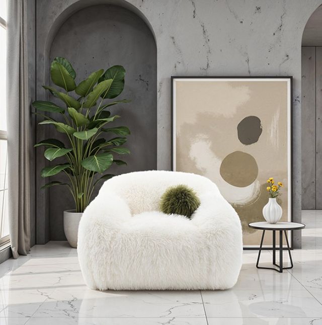Furniture of America® Darwen White Swivel Chair-2