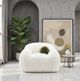 Furniture of America® Darwen White Swivel Chair-2