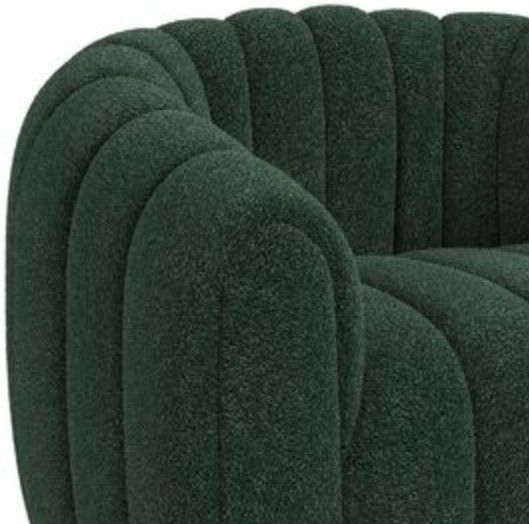 Elements International Flamingo Ching Hunter Green Swivel Accent Chair-1