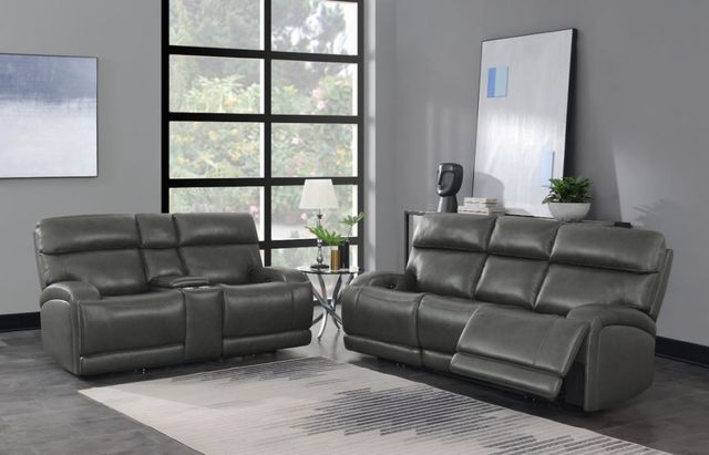 Coaster® Longport Charcoal Upholstered Power Sofa-4