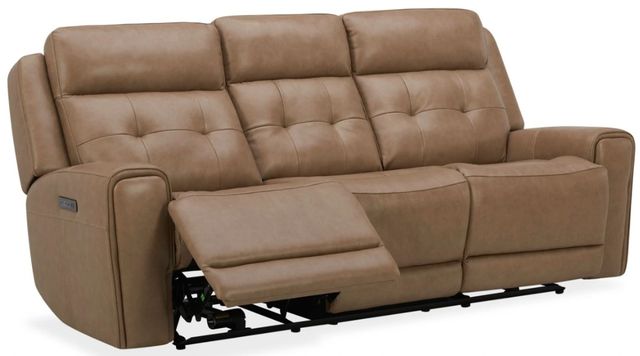 Liberty Furniture Carrington York Sand Leather Power Reclining Sofa-1