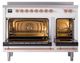 Ilve® Nostalgie II Noblesse 48'' White Pro Style Induction Range with Copper Trim-2