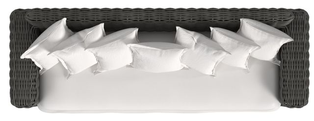 Sunset West Cabo Kahlua Resin Wicker Outdoor Sofa with Soothe Pearl Cushion-4
