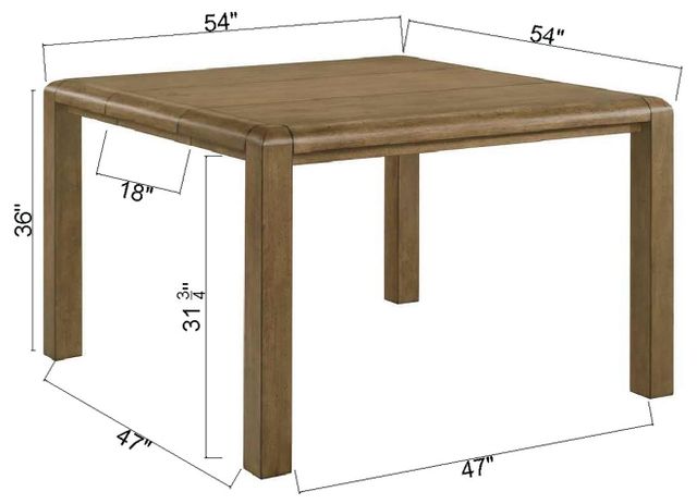Crown Mark Cockrell Brown Counter Dining Table-2