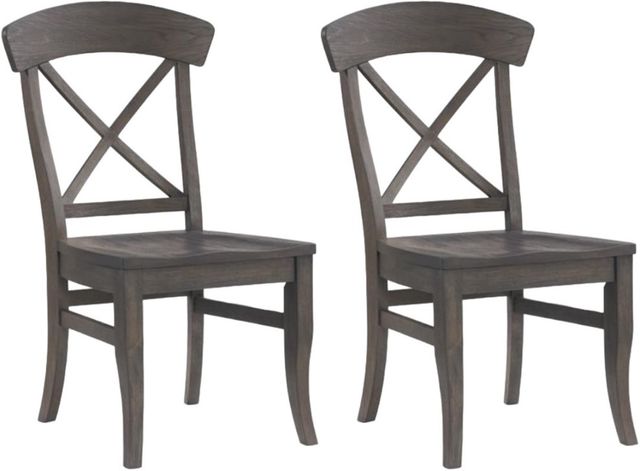 Riverside Furniture Harper 2-Piece Matte Black X-Back Dining Side Chair Set-0