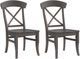 Riverside Furniture Harper 2-Piece Matte Black X-Back Dining Side Chair Set-0