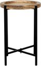 Porter International Designs Camden Natural Reversible Top End Table with Black Base -3