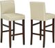 Brassex Inc. 2-Piece Brown/Cream 24'' Counter Stool Set-2