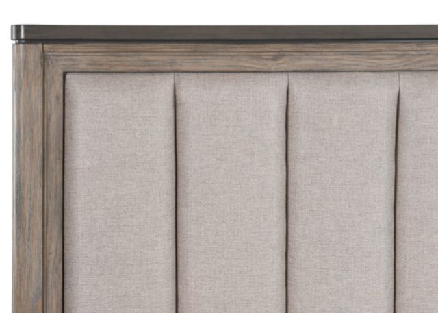 Homelegance® Newell Gray/Oak Eastern King Upholstered Panel Bed-3