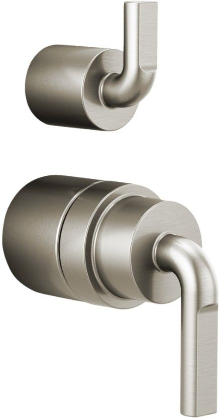 Brizo Litze® Brilliance® Luxe Nickel® Pressure Balance Valve With Diverter Trim Handle Kit - Notch Lever-0
