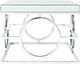 Elements International Pearl Glass Top Coffee Table With Chrome Base-2