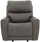 Flexsteel® Carter Smoke Power Rocking Recliner with Power Headrest and Lumbar-1