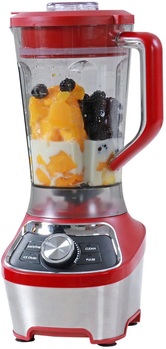 Kenmore® 1200W Red and Stainless Steel Counter Blender with Variable Speed-1